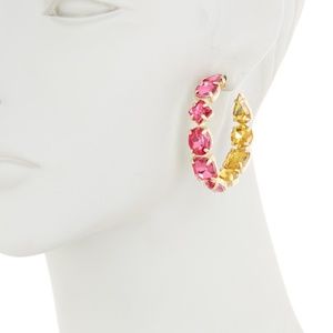 BAUBLEBAR Isadora Crystal Embelished Hoop Earrings